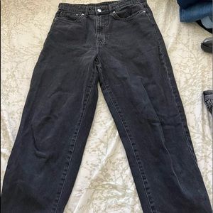 H and M Black Loose mom jeans